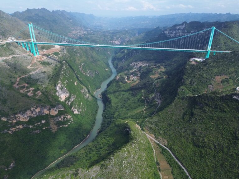 World’s Highest Bridge Opens to Public in Guizhou, China Suddenly