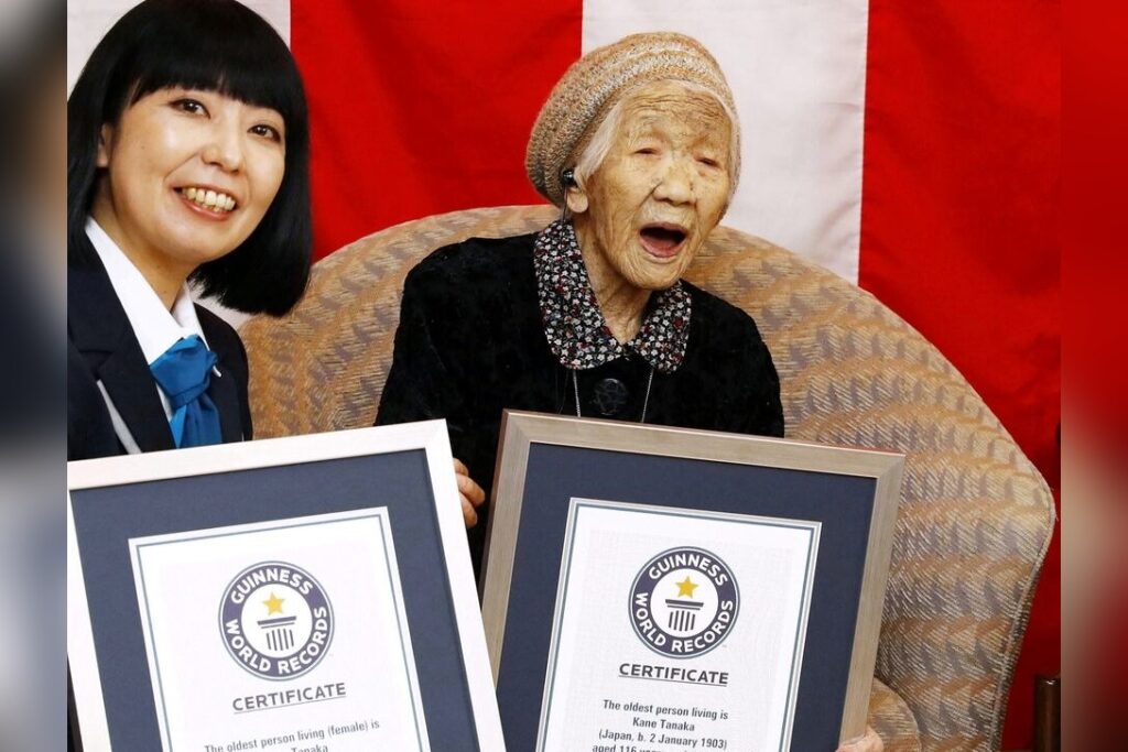 Elderly Japanese Centenarian Woman