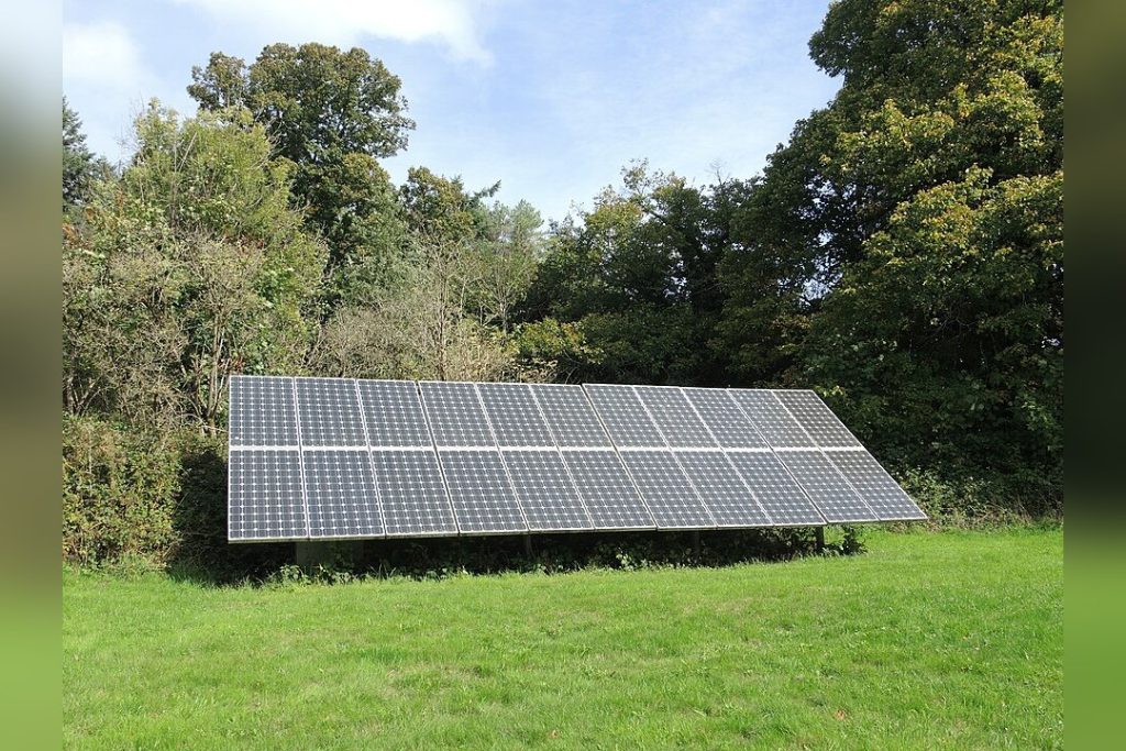 Solar Panels In A Field